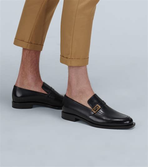 fendi leather loafers|fendi loafers men.